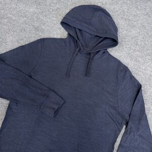 Faherty Hoodie Men Medium Navy Blue Nights Pullover Sunwashed Organic Cotton NEW